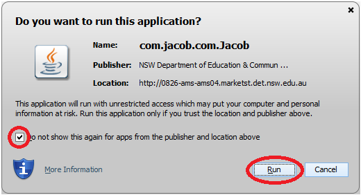 Jacob Certificate Dialog