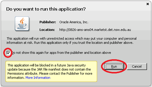 Oracle Certificate Dialog